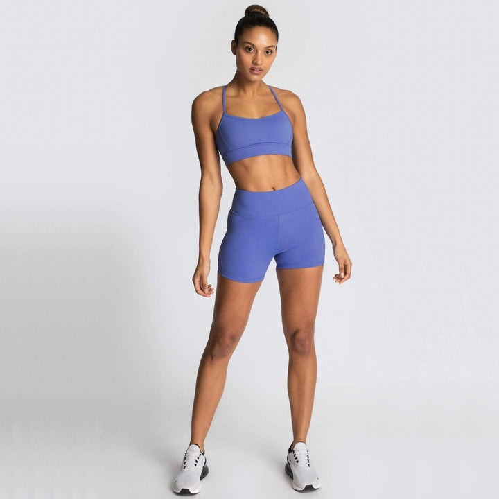 Summer New Womens Clothing Solid Color Fitness Sports Short Set