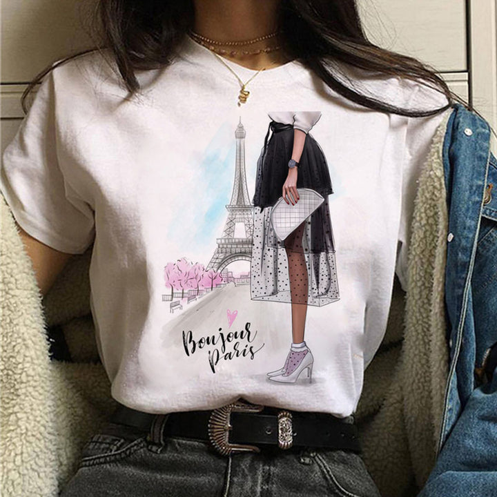 Women's Printed Short-sleeved T-shirt