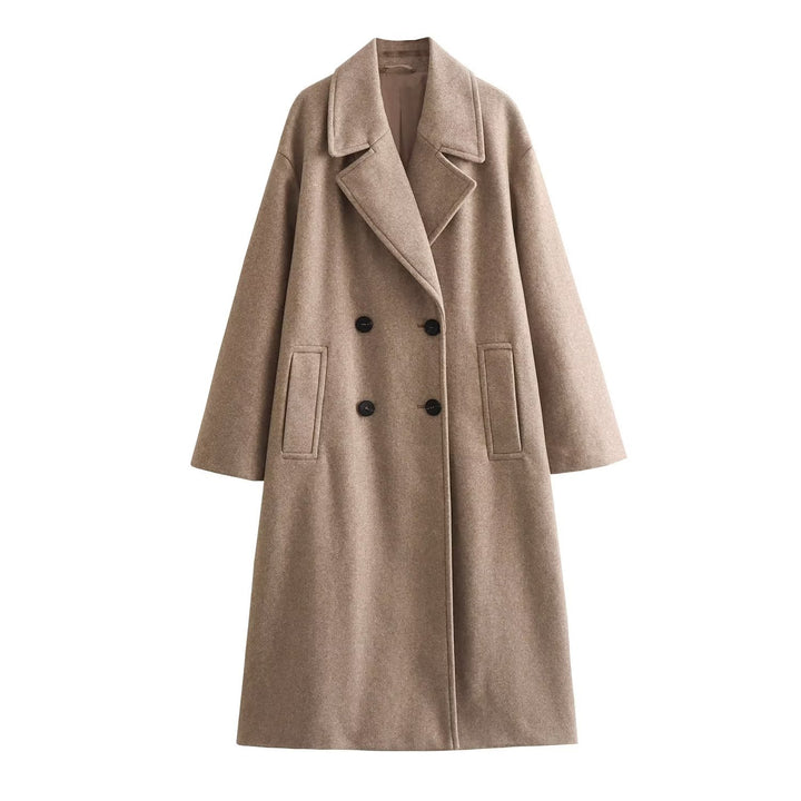 Women's Woolen Soft Loose Overcoat Coat