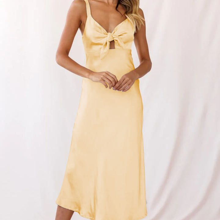 Summer Women's Clothing Dress Fashion Suspenders High Elastic Silk