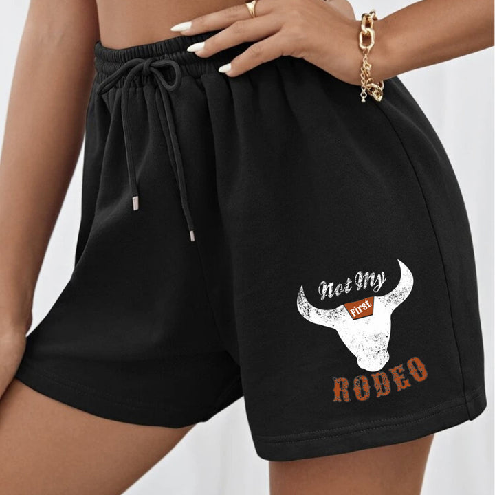 Summer Women's Sports Pants Cow Head Lace Loose Casual Shorts