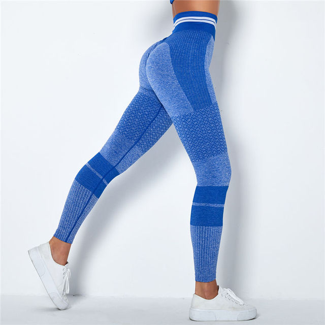 High Waist Yoga Leggings Energy Seamless Sports Pants Stripe
