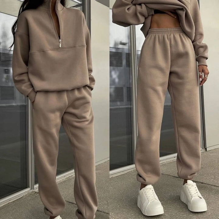 European And American Women's Versatile Casual Fashion Sweater Trousers Suit