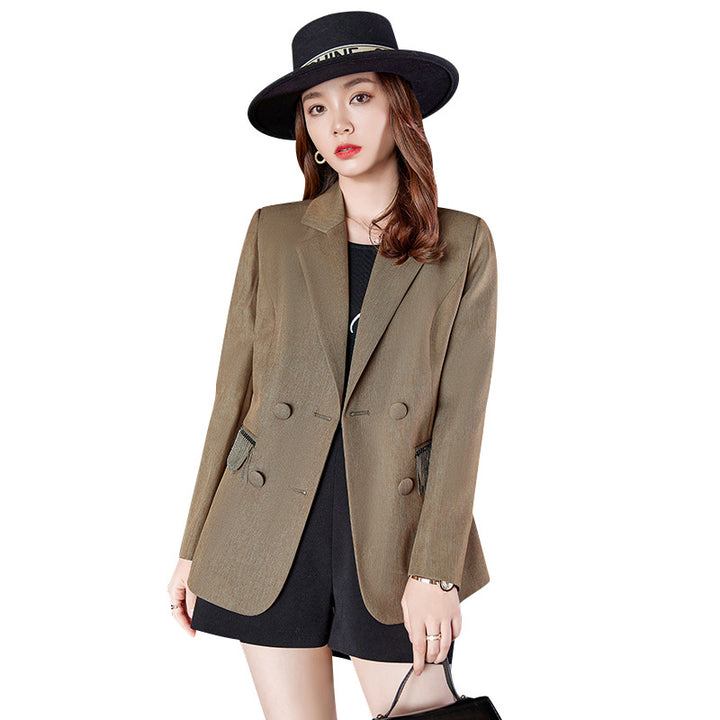 Ins Style Special-interest Design Fashionable Sweet Double Breasted Coat