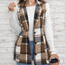 Fashion Women's Wear Lapel Suit Vest Plaid Coat
