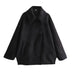 Winter Wool Blend Short Batwing Sleeve Woolen Overcoat Coat