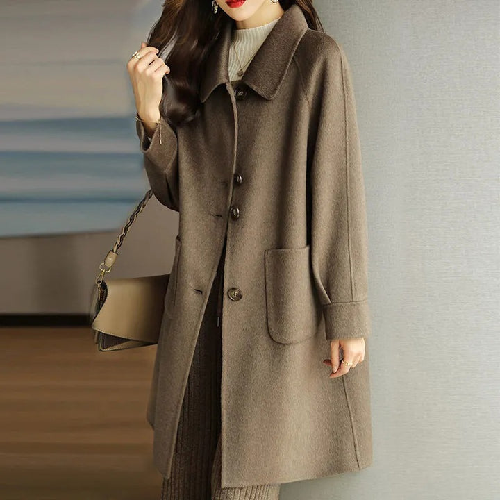 Autumn And Winter New Small Thickened Korean Version Slim Temperament In The Long Coat