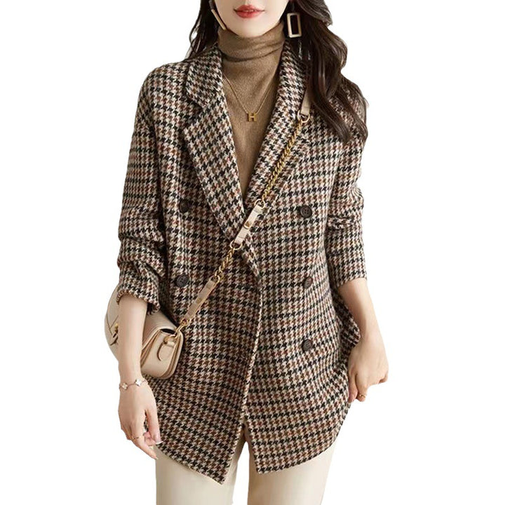 Suit Collar Woolen Coat Women's Loose Woolen Coat