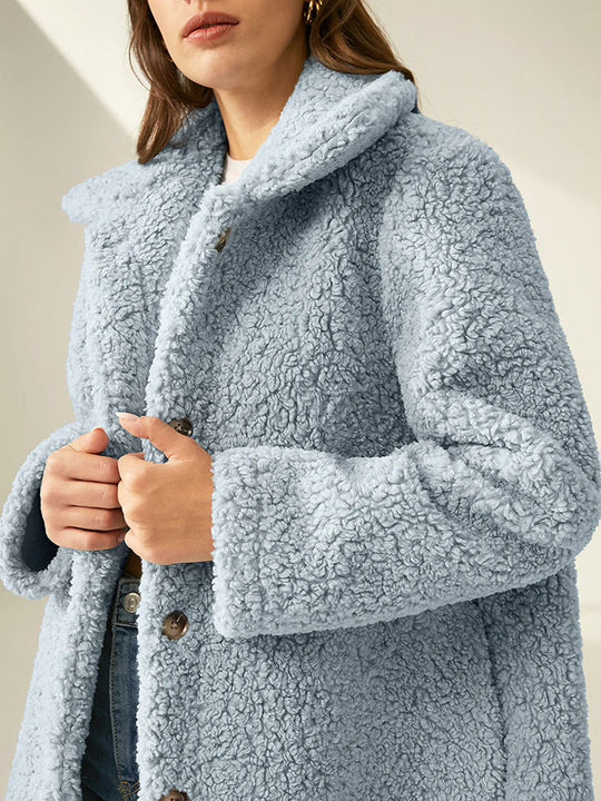 Autumn And Winter Single-breasted Woolen Coat Outerwear