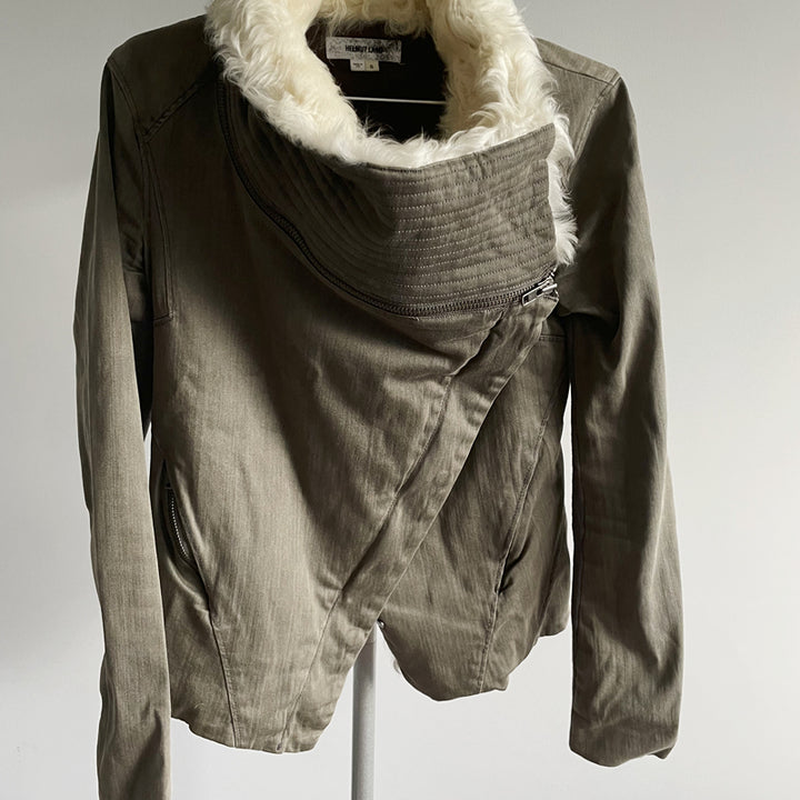 Women's Fashion Multi-wear Zipper Functional Stitching Rabbit Fur Jacket
