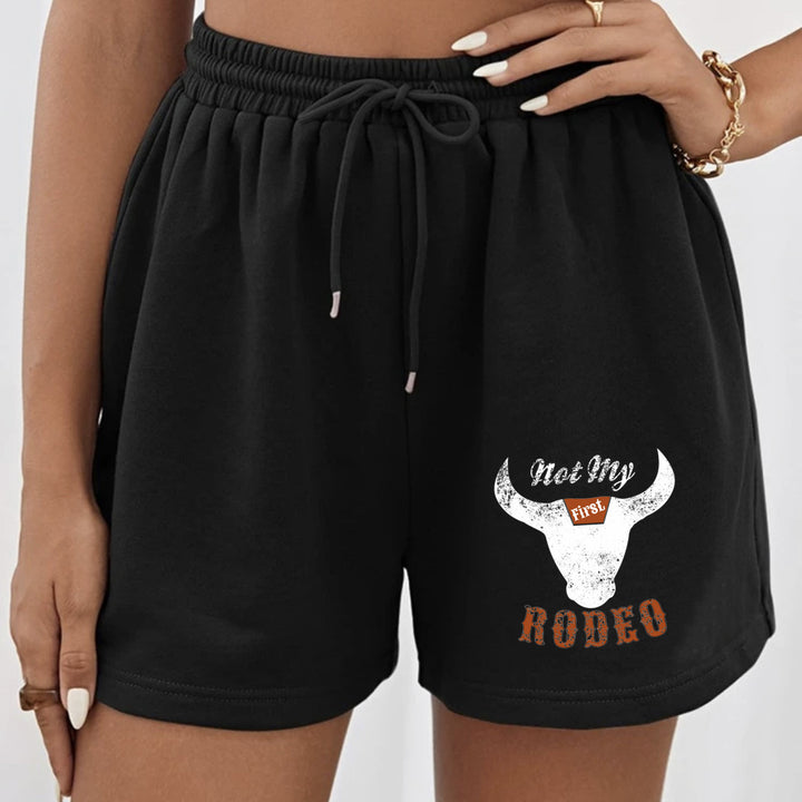 Summer Women's Sports Pants Cow Head Lace Loose Casual Shorts