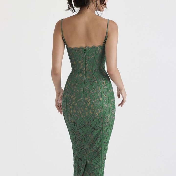 Elegant Backless Midi Dress